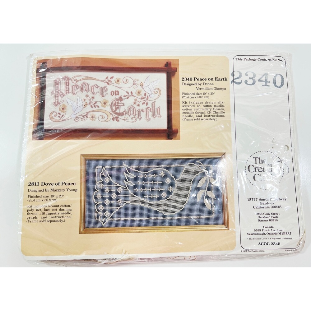 The Creative‎ Circle 2340 Peace on Earth by Donna Giampa Needlework Kit NEW VTG